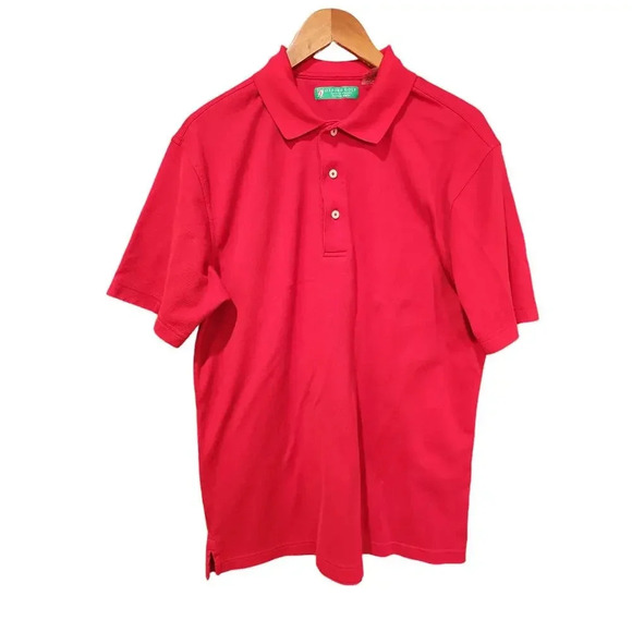 Oxford Golf Earth Tech Super Dry Polo Red Size L - Picture 1 of 5